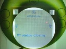 Then, the window closes automatically (an alert message displays) and the light switches off.