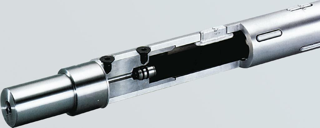 Sectional drawing with inner assembly of an expansion shaft, Series A Precision shaft journals manufactured to tightest tolerances.