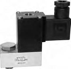 2/2-way version on request. Available with solenoid operators: 230V/50Hz, 24V/50Hz, 24V= Connector Industry B (22 mm). Valves are generally equipped with manual override.