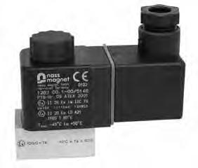 MA 30 Ex ia td II CT6 24 DC 8.2.3.5 page 94 When this solenoid system is used in combination with ATEX certified mechanical components conforming EN 13463-1:2001 and PrEN 13463-5:2000, the entire