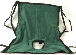 HPL #402 (B) 043976 Each Power Lift Slings One Piece Commode Sling with Positioning Straps 4 pt, polyester with closed cell foam padding, for use with hoyer power lift.