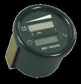 This battery indicator with hour meter & SMD-technology is based on a powerful microprocessor.