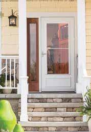 SCREEN-AWAY STORM DOORS RETRACTABLE SCREEN disappears for a clear view LIFESTYLE 830-80, 830-82 DuraTech surface over solid wood core for age/weather resistance Magnetic weatherstripping seals like a