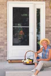 VENTILATING STORM DOORS MULTI-VENT glass and full screen for top and bottom ventilation DuraTech surface over solid wood core for age/weather resistance Adjustable-speed closer in matching colors
