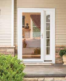 FULL-VIEW INTERCHANGEABLE SCREEN provides seasonal ventilation CLASSIC ELEGANCE 1-5/8" thick aluminum frame Overlapping edge extends over door seam to seal out weather and conceal hinges and gaps
