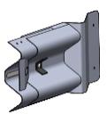 double sided 1 / 2 D41922606 Transition piece to three wave beam barrier