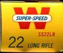 Product code SS22LR on ends. "H-10" h/s on a brass case. Lead bullets. LR-l.