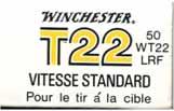 T22 LR-1.22 LONG RIFLE (STANDARD VELOCITY). "T-22".