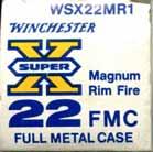 WINCHESTER MAGNUM RIMFIRE WMR-1.22 WIN. MAGNUM RIMFIRE (HOLLOW POINT). "SUPER-X".