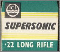 ICI Australia IMPERIAL CHEMICAL INDUSTRIES "SUPERSONIC" LR-1.22 LONG RIFLE (HIGH VELOCITY). "CIVIC HIGH SPEED.
