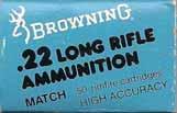 BROWNING Australia BROWNING LR-2.22 LONG RIFLE (HIGH VELOCITY-HOLLOW POINT). "NAIL DRIVERS".