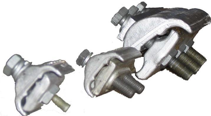 ALUMINIUM PARALLEL GROOVE CLAMPS Overall Diameter sq of bolts Length PGA- 1670/1 5.1-11.