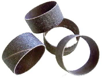 SPIRAL BANDS Spiral Bands Aluminum Oxide sleeves for general grinding, Spiral joints eliminate shadow marks from the work piece surface.