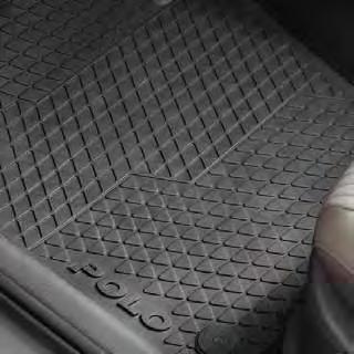 Durable, this set of two non-slip front mats protect from dirt and moisture. Shaped to fit, they re easy to clean and come with push button fastening. Part Number: 6R2061501041 40.