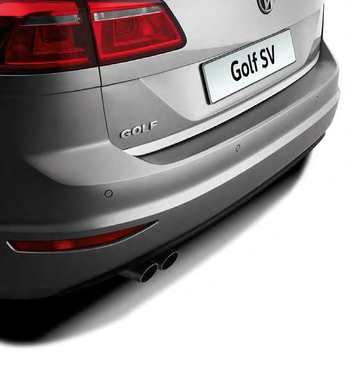 GOLF SV DOOR SILL TRIM BLACK/SILVER An eye-catcher when getting in: the black film with silver decorative stripes not only