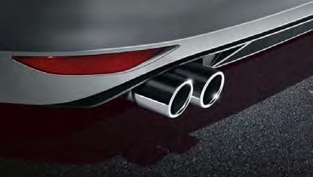 CHROME TWIN PIPE EXHAUST TRIM The tail silencer trim brings an additional shot of powerful good looks to the. The inclined design, combined with the hint of top-quality turns it into a true highlight.