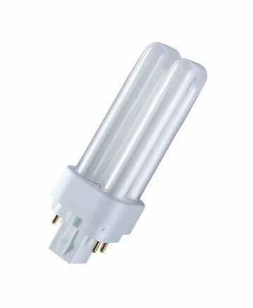 DULUX D/E 26 OSRAM DULUX D/E CFLni, 2 tubes, with 4-pin base for ECG operation Areas of application Offices, public buildings Shops Supermarkets and department stores