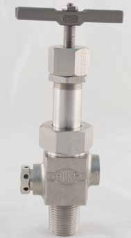 Cylinder Valves 2400 Series 1/2 Cylinder Valves 2400 Series 316 stainless steel, forged body angle pattern valves, come with a union bonnet for increased safety and ease of maintenance.