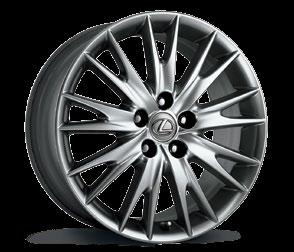 with 14.0-i vetilated rotors, pi-mouted to a alumium hat (GS 350 RWD F SPORT) 19 x 8.0-i (frot), 19 x 9.