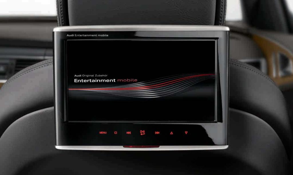 2 1 3 1 Audi Entertainment mobile 9-inch screen with an integral DVD player. It is to be installed on the front seat backrests.