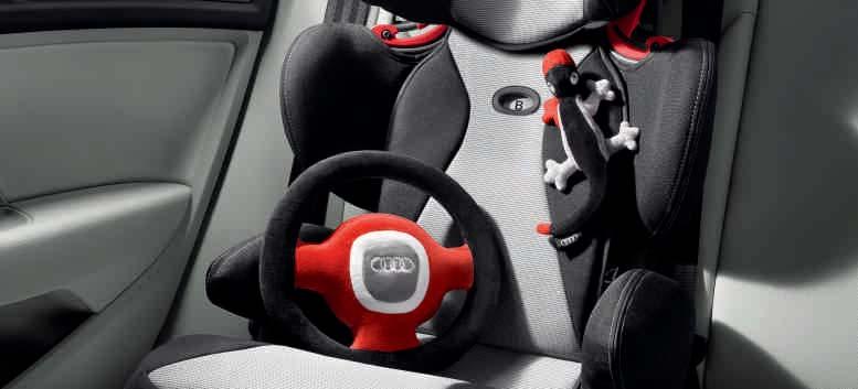 1 1 Audi children s world The Audi plush steering wheel and cuddly animal ensure fun and games.