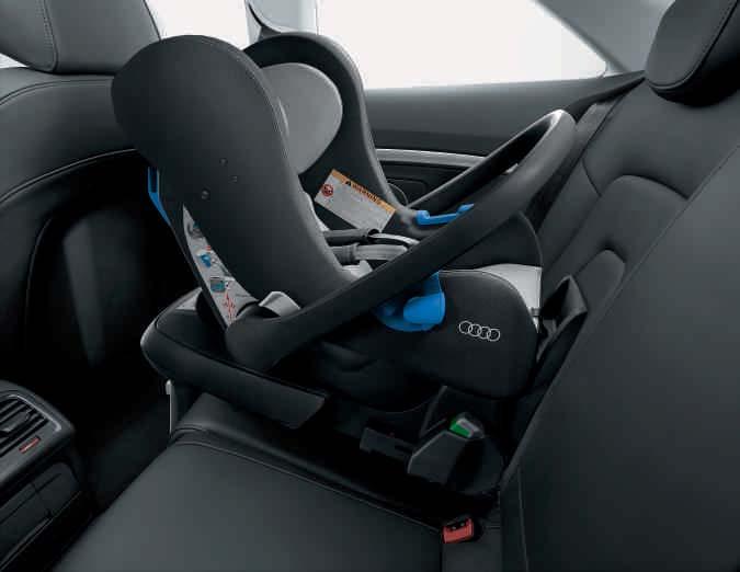 3 4 5 3 Audi baby seat Can be secured using the three-point belt.
