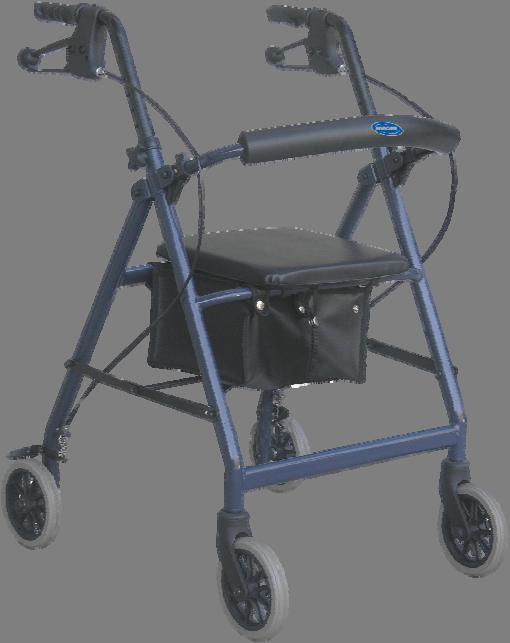 Component List: 1 Rollator 1 vinyl storage bag 1 Backrest with push buttons 2 Height adjustment nuts and