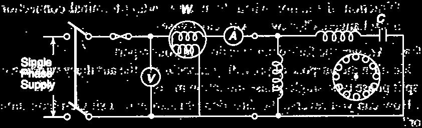 Switch on the supply through variac. Note the direction of rotation of the rotor. Remove the auxiliary winding connections after switching off the supply.