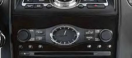 5 1 2 3 4 AM/FM/SiriusXM * Satellite Radio with CD/DVD Player (with Navigation System if so equipped) 1 ON OFF BUTTON/VOL (volume) CONTROL KNOB Press the ON OFF button to turn the system on or off.