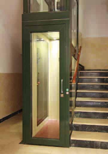 This domestic lift is equipped with our Secure Access System as it stops on a private With a 820 mm shaft we are able to guarantee an automatic door