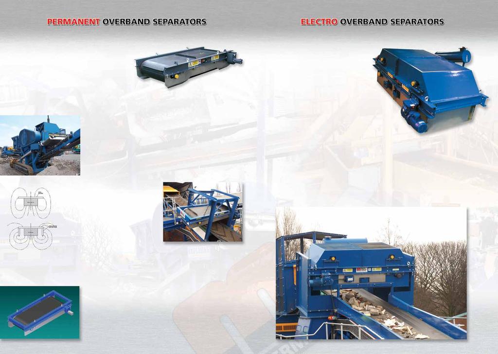 Electro Overbands Electro magnetic overbands are normally used at greater operating gaps where the magnetic strength required can not be achieved by permanent magnets.