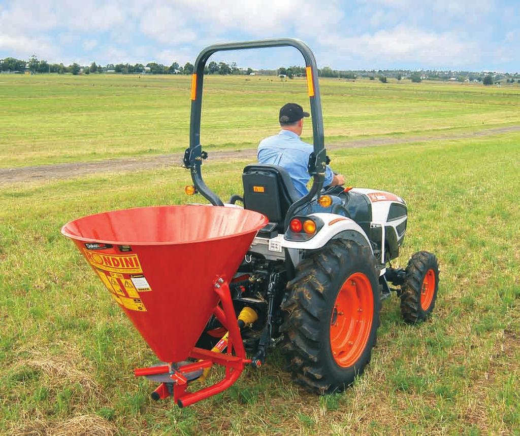 Rondini Fertiliser Spreaders The Rondini range of fertiliser spreaders are extremely simple to use, giving farmers an economical tractor mounted spreader suitable for all types of spreading