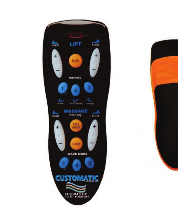Head and Foot Massage Adjustments (I,J,K,L) Press & Release button to activate the