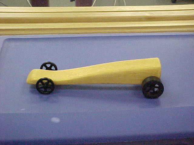 Shape car to desired shape using saw and sander. 5.