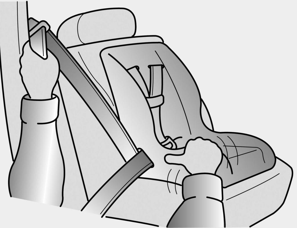 E2MS10005 Installing a child restraint system by lap/shoulder belt To install a child restraint system on the outboard or center rear seats, do the following: 1.