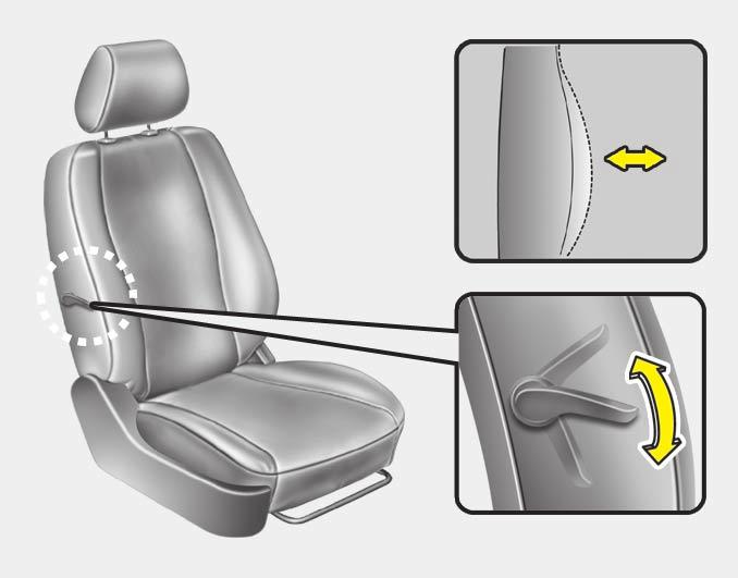 cushion upwards or downwards. To lower the seat cushion, push the lever down several times. To raise the seat cushion, pull the lever up several times.