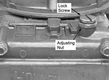This procedure can prevent the needle from being forced up at an angle not allowing the needle to seat properly. 2. Remove the sight plug from the fuel bowl. 3. Start the vehicle. 4.