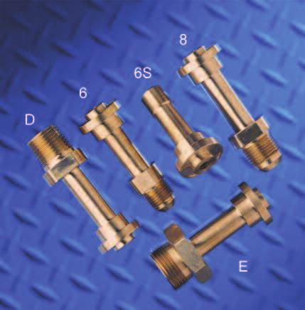 VALVES HIGH PRESSURE Sherwood Valves Chlorine Gas Valves Parts and Accessories High Flow Yoke Adapters Material: Aluminum Silicon Bronze C64210 High Flow Yoke Adapters SHW-5888-6 SHW-5888-8