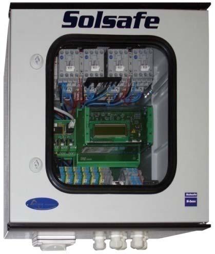 The installation of the Solsafe concept in a grid connected solar system enables to secure totally or partially the power supply in case of a power cut and allows the use of solar power when the grid