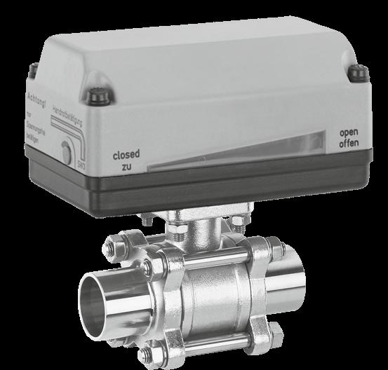The actuator has an optical position indicator and a manual override as standard.