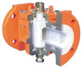 Lined Plug Valves Xomox TUFLIN Lined Plug Valves are cavity-free. Due to the special body design, the liner is firmly locked. Plug coating is extended over the shaft sealing.