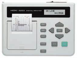 6 3550, 3551 BATTERY HiTESTER & 9203 DIGITAL PRINTER The 9203 DIGITAL PRINTER can also be used with other HIOKI instruments; the following restrictions apply when it is used with the 3550/3551.