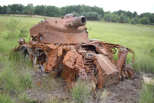 Panhard EBR-90 wreck French army target