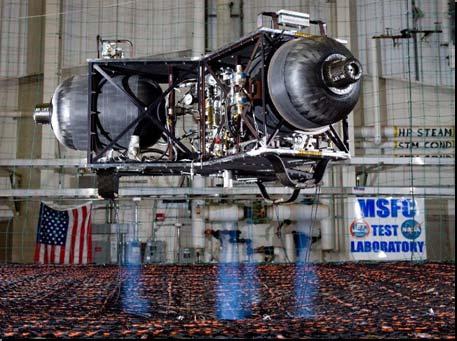 Robotic Lander Testbed Phase 1 Cold Gas Test Article (Operational) Completed in 9 months Demonstrates autonomous, controlled descent and landing on airless bodies Incorporates flight algorithms,