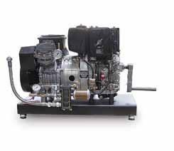 Diesel Driven Compressors Technical specifications Nominal working pressure 30 bar Revolutions 1800 rpm Ambient temperature 55 C Starting method Electric, recoil, crank or spring well starting Two