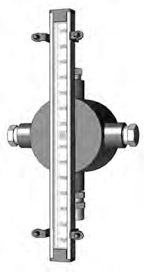 Reflex (as in figure) or transparent. Fig. 869 - Calibrated scale. The standard calibrated scale is in stainless steel, calibration in cm.