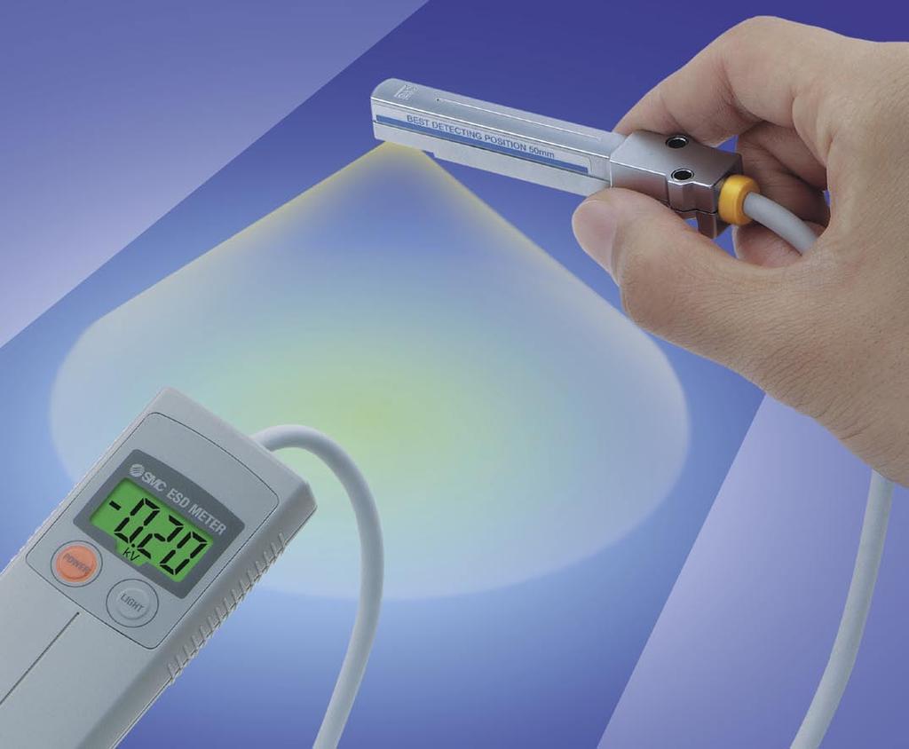 Handheld Electrostatic Meter Easy-to-use handheld electrostatic meter Rated charge amount range: