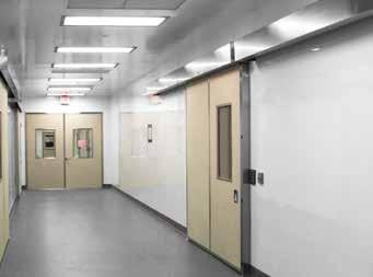 Specialty Casing Mounted Sliding Service Doors Pharmaceutical process areas, food manufacturing and clean rooms have specific requirements that many door systems can not meet.