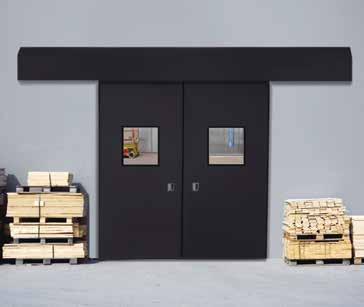 Industrial Sliding Service Doors Chase manufacturers non-label Saino sliding door systems to the same high standards that are maintained for fire door systems.