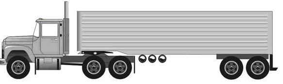 Figure 1 has a steering axle and two load axles, one on the tractor and one on the semi-trailer. Both of these load axles are tandem axles with dual tires.
